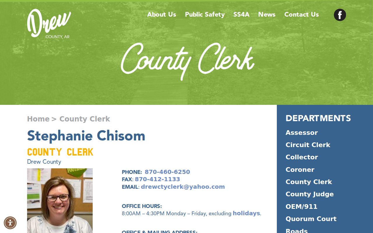 Drew County Clerk probate docket information