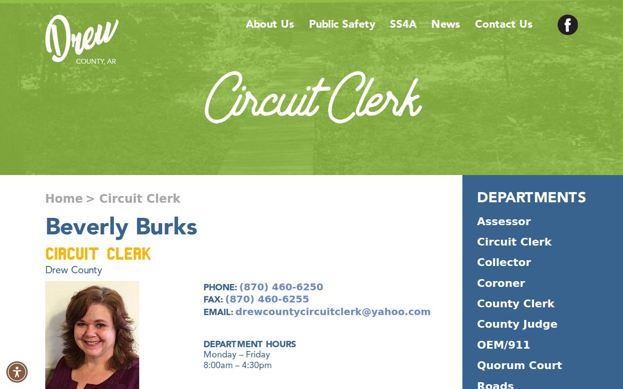 Drew County Circuit Clerk court docket office