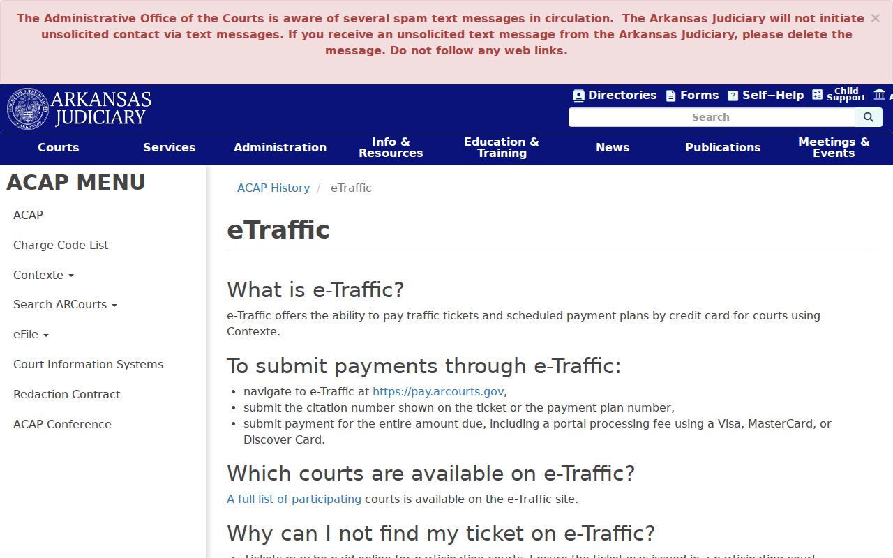 Drew County traffic ticket e-Traffic instructions
