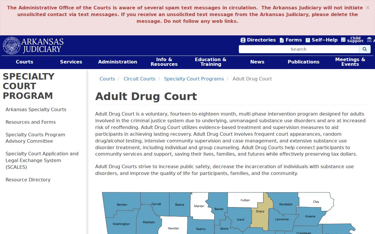 Wilmar court docket and Drew Adult Drug Court context