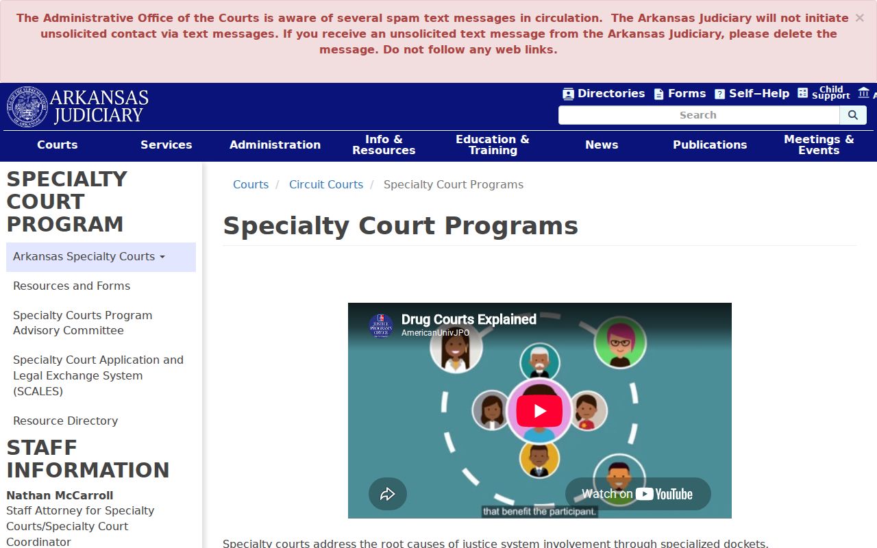 Wilmar court docket and Arkansas specialty court information